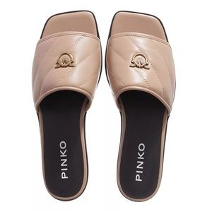 PINKO Flat Sandals Napa Leather Size 36